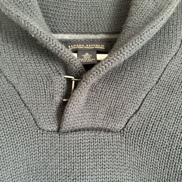 Banana Republic Men’s 100% merino wool pullover cuffed sweater size medium EUC! - Picture 4 of 7
